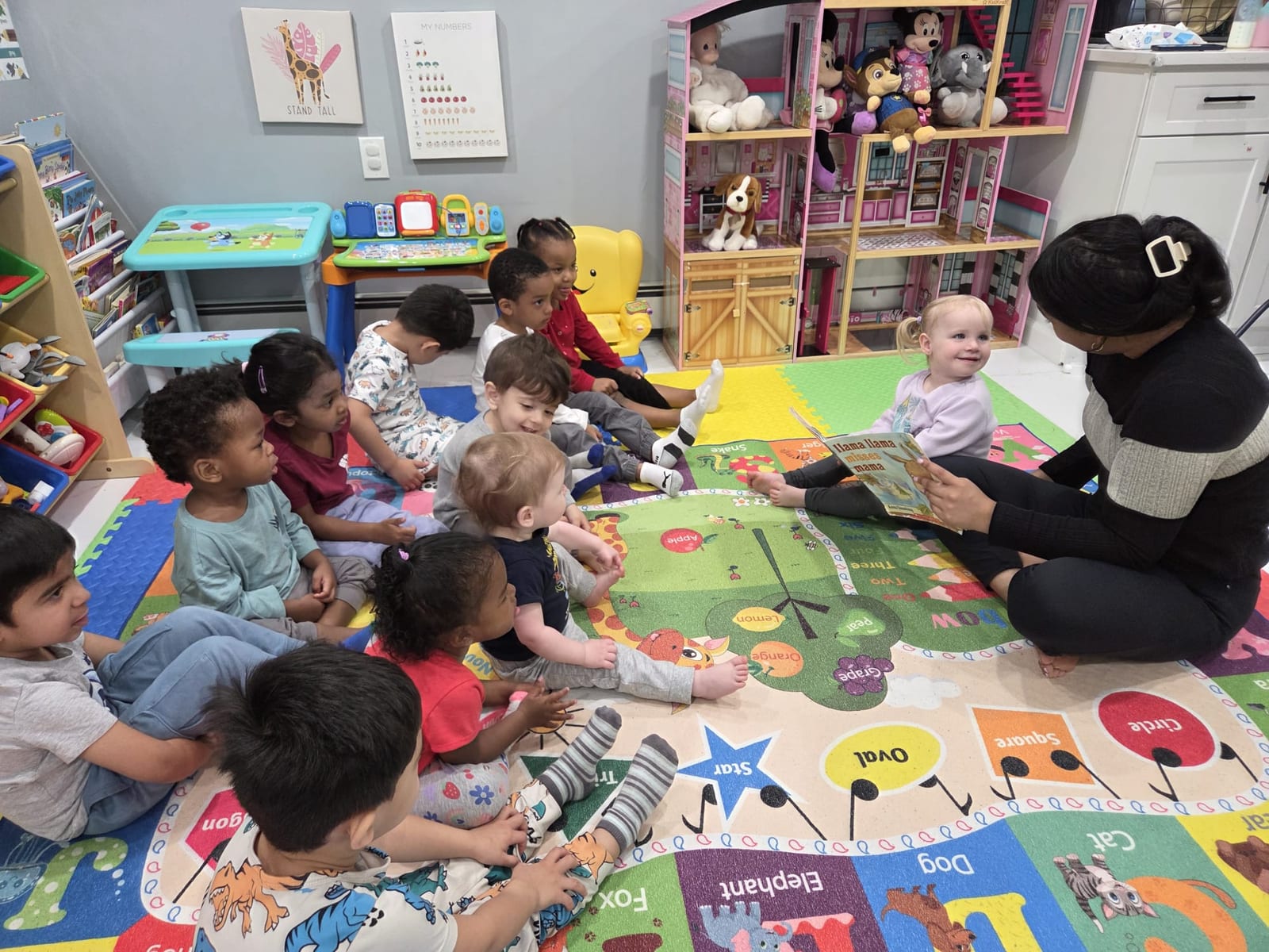 Story time with toddlers and infants at Nurture and Grow